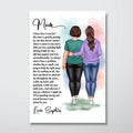 Mom And Daughter Walking To My Mom Mother¡®s Day Gift Personalized Vertical Poster