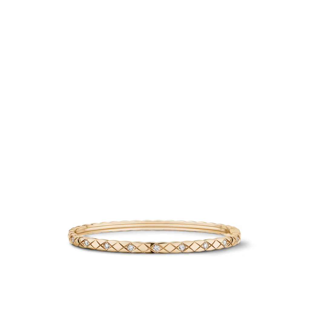 Chanel Coco Crush Bracelet Quilted Motif Mini Version Diamonds