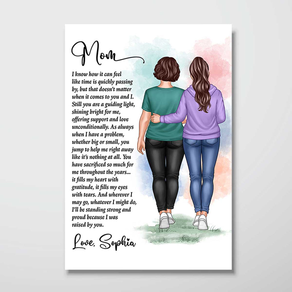Mom And Daughter Walking To My Mom Mother¡®s Day Gift Personalized Vertical Poster