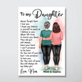 Mom And Daughter Walking To My Daughter Personalized Vertical Poster