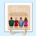 Mom A Person Who Loves Unconditionally Personalized 2-Layer Wooden Plaque